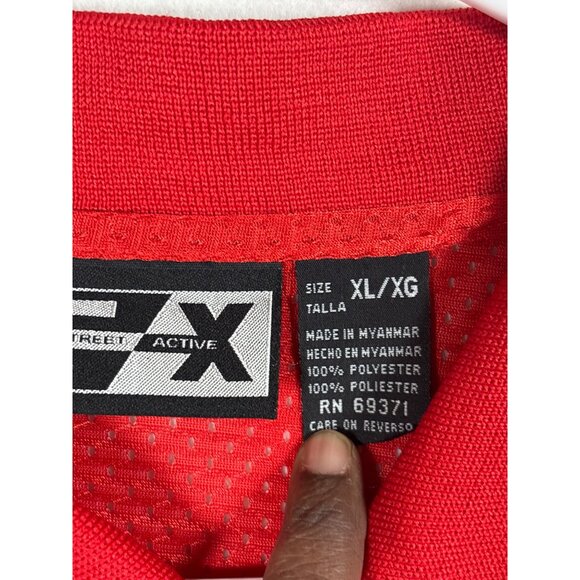 FX Street Active Red Mesh Polo Shirt XL Polyester Mens - Picture 4 of 8